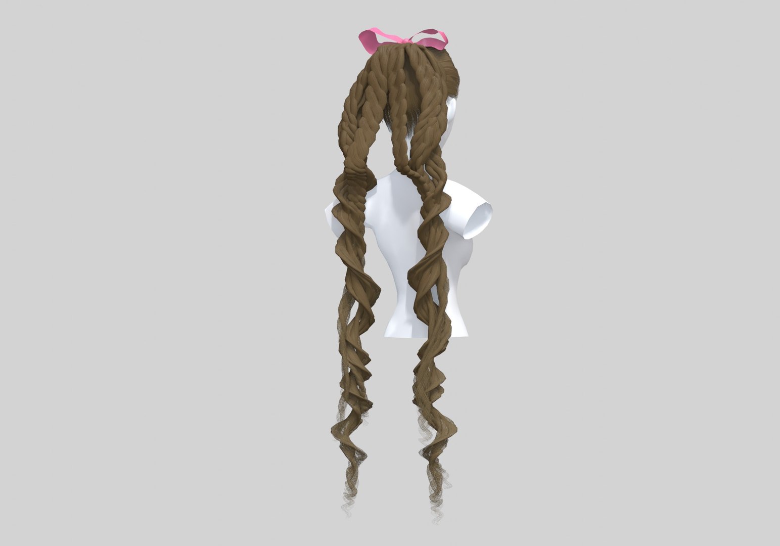 Braids Female Hair 3D Model - TurboSquid 1943323