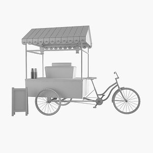 Coffee bike - shop on wheels 3D model