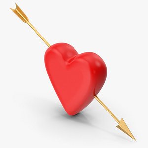 Gold Arrow Hitting Red Heart