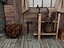 Intérieur d'une cabane en bois médiévale
