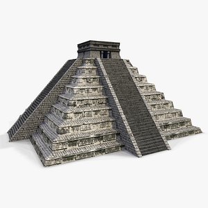 mayan pyramid - chichen itza 3d model