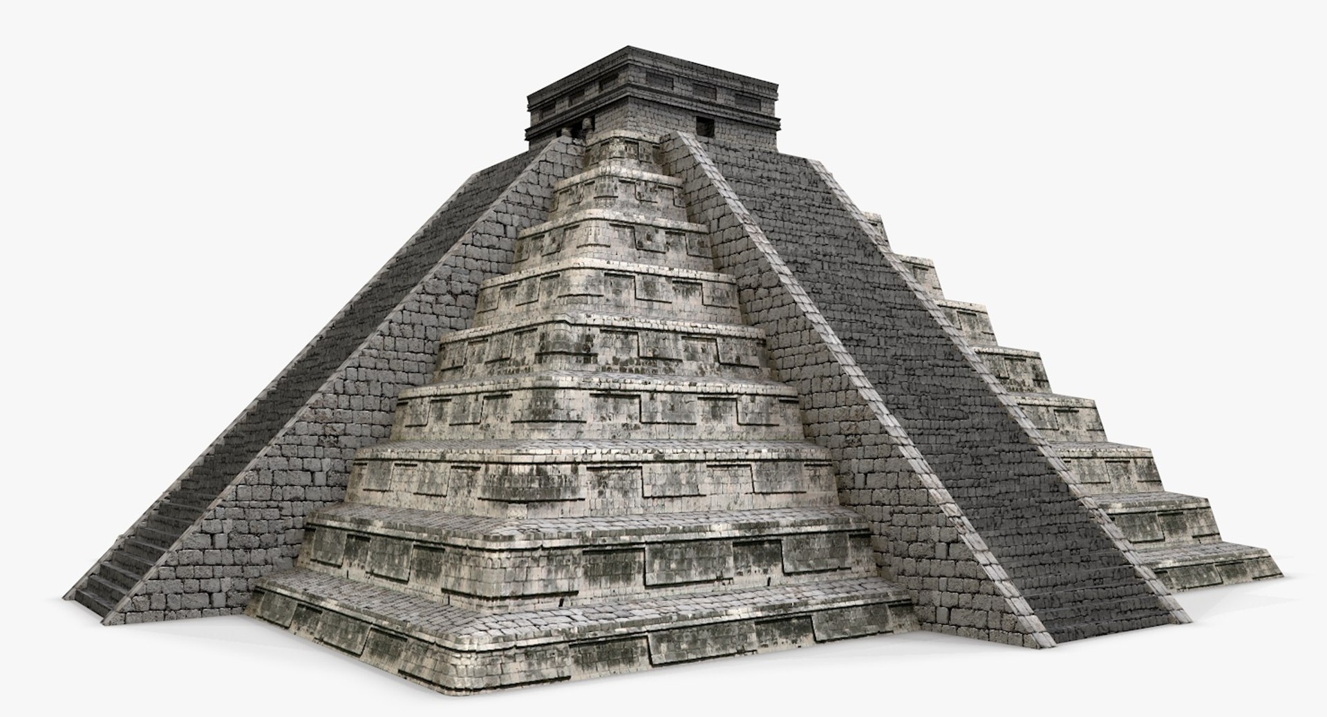 mayan pyramid - chichen itza 3d model