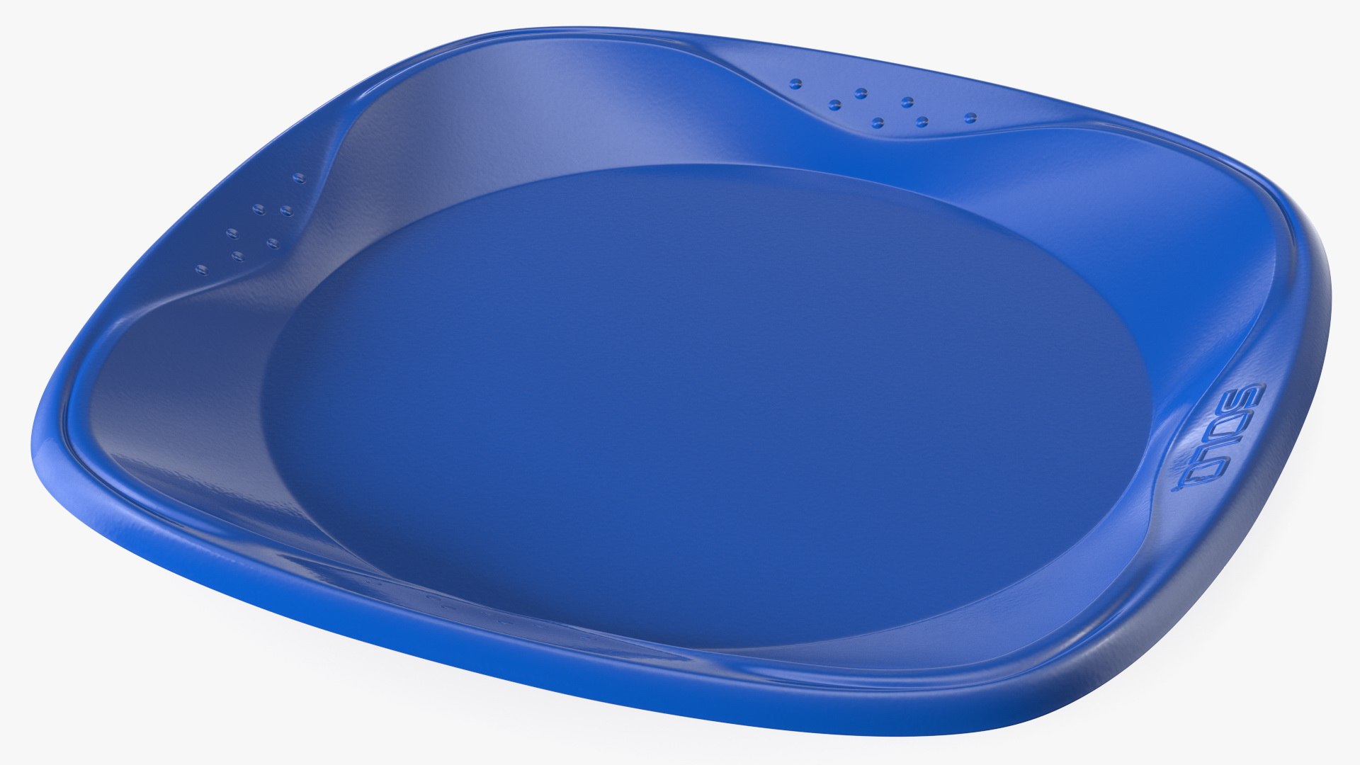 Solo Squared Plastic Plate Blue 3D model preview