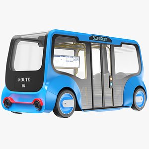 3D model Self Driving Electric Bus