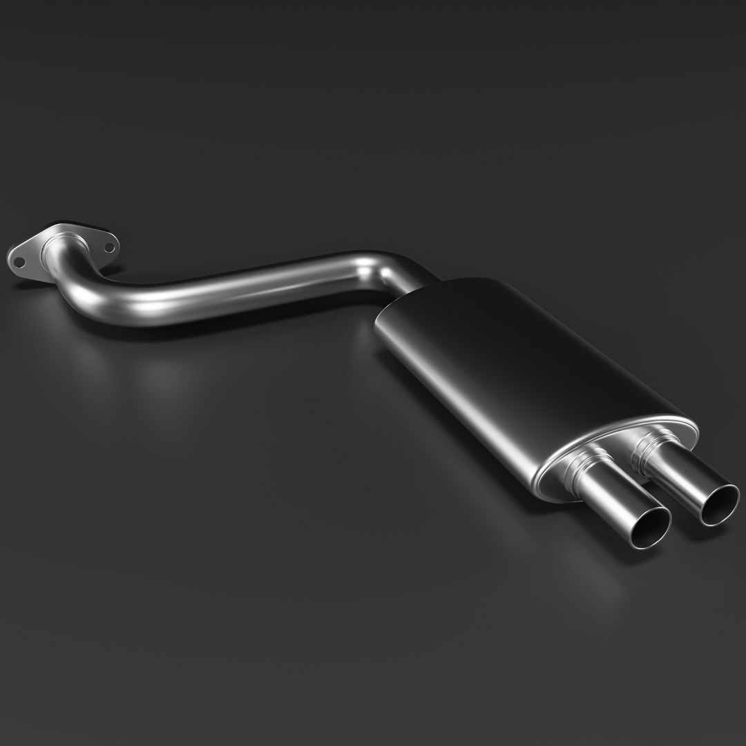 3D Car Exhaust Pipe Model TurboSquid 2100827