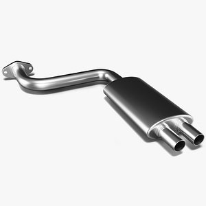 3D Car Exhaust Pipe model