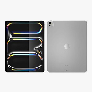 Apple iPad Pro 13 2024 Silver 3D model