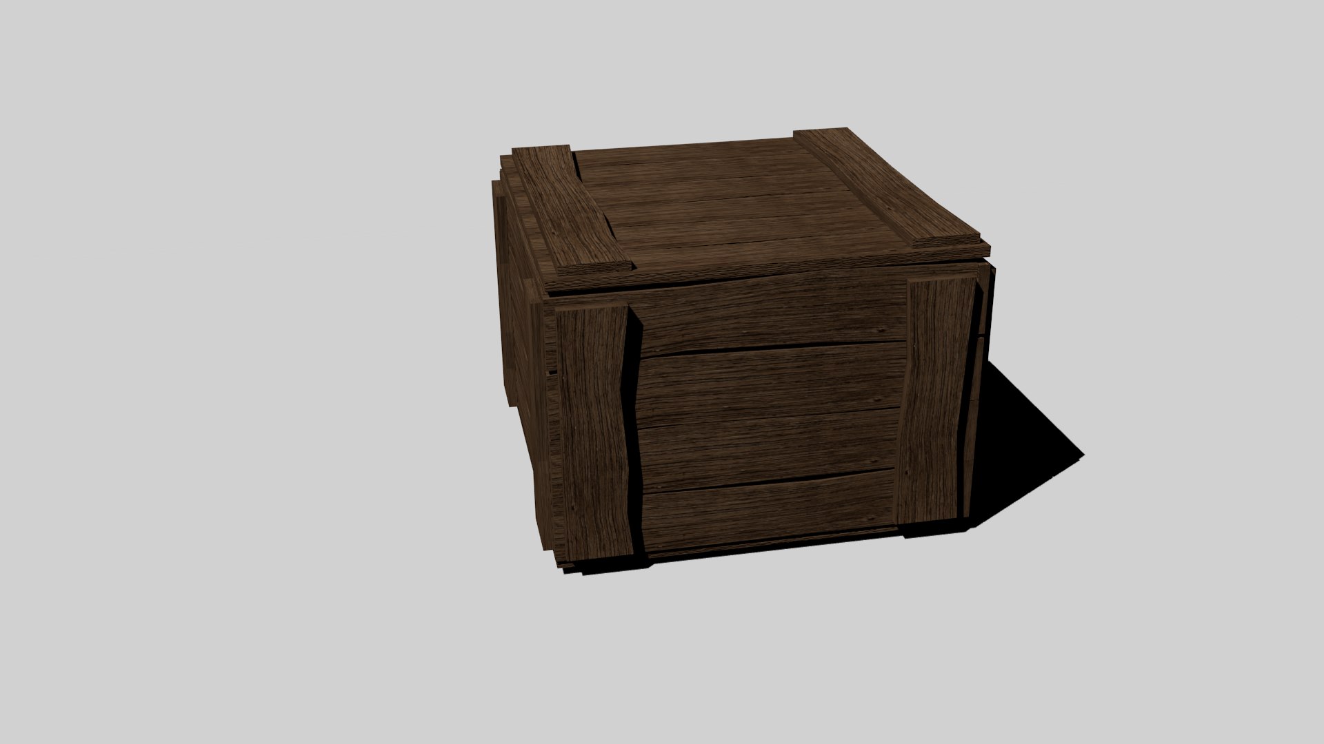 3d Wooden Box Model