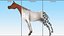 3D model Arabian Horse White Fur Rigged