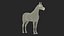3D model Arabian Horse White Fur Rigged