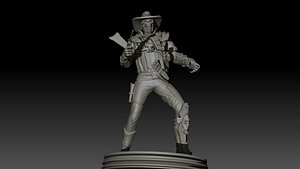 Hell Sheriff High Poly for 3d Print 3D model