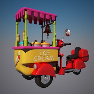 3d icecream bike toon