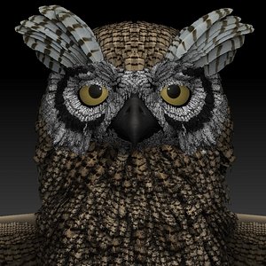 Great Horned Owl T-Pose 3D, Incl. animal & bird - Envato Elements