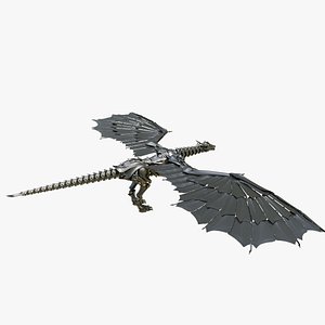 3D Iron Dragon with 400 separated elements