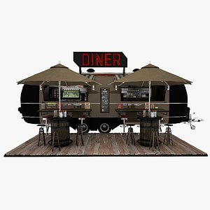 Airstream Fastfood Truck 3D model