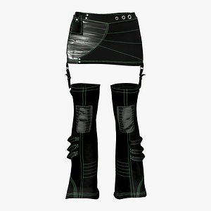 3D Cryo Punk Skirt With Leggings model