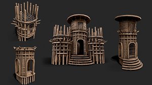 Medieval Modular Wooden Prison Cage