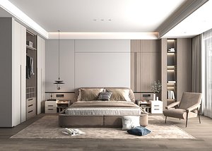 3D Modern bedroom model