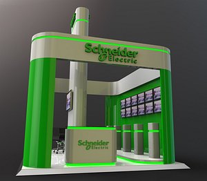 exhibition booth 3d model