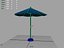 rigged umbrella patio 3d ma