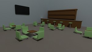 3D model Bar Low Poly