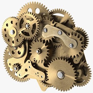 Cog Gears Mechanism Brass