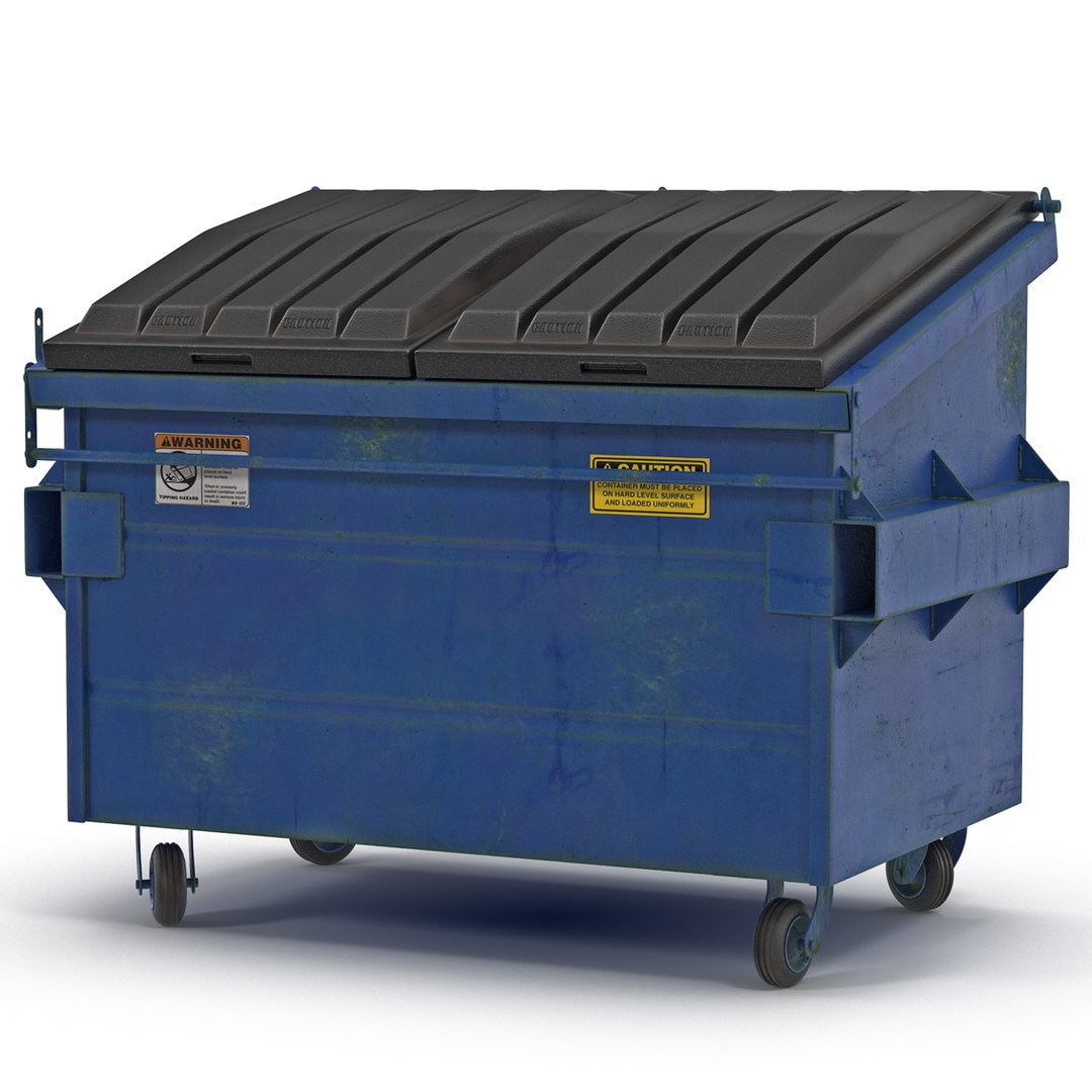 Dumpster Blue 3D model preview