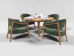 1011 dining furniture set 3D