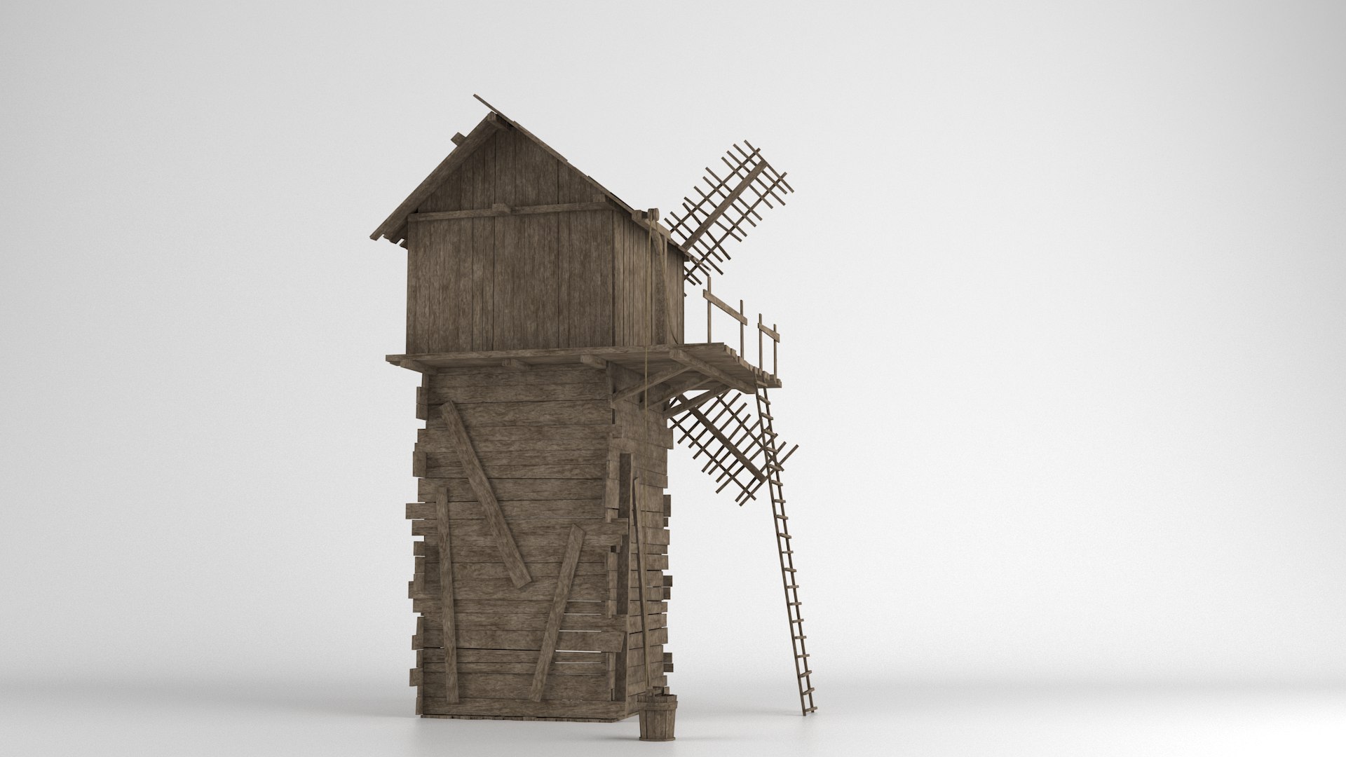 3D Windmill Wooden - TurboSquid 1926261