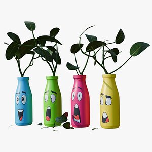 Vase Plant low-poly 3D model