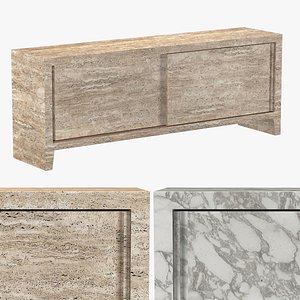 3D model WYETH ITALIAN TRAVERTINE SIDEBOARD