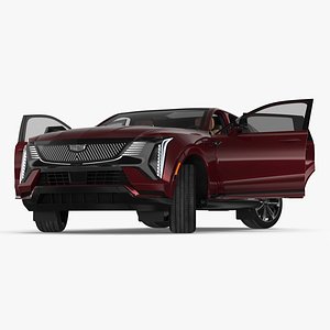 3D Cadillac Escalade IQ EV Black Cherry Tincoat Rigged for Cinema 4D