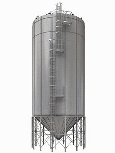 3d model silo grain