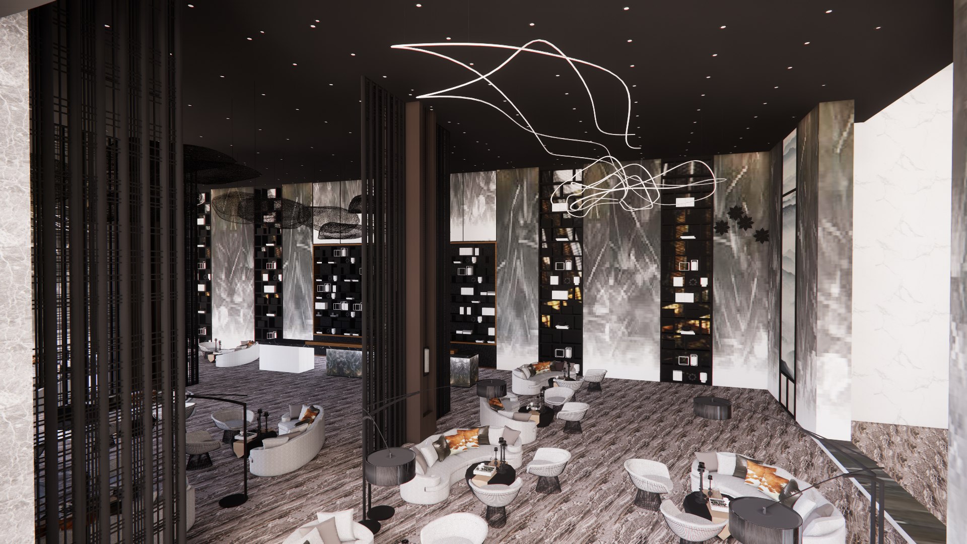 3D Hotel Lobby Interior-A11 Model - TurboSquid 2104491