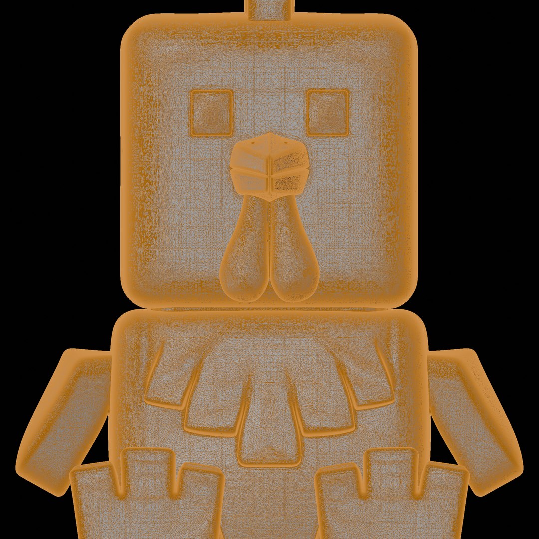 Blocky Chicken Figure 3D Print Model 3D Model - TurboSquid 2543089