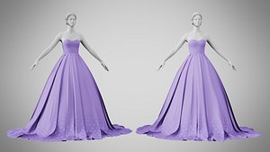 Dress 47 Amethyst 3D model