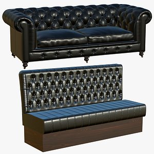 3D Chesterfield Sofa With Booth Restaurante