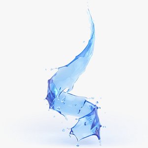 water splash 01 3D model