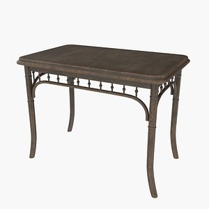 Old Vintage Wooden Table 3D