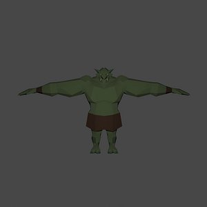 Lowpoly Troll Monster Game animations included Unity and UE4 Low-poly 3D model