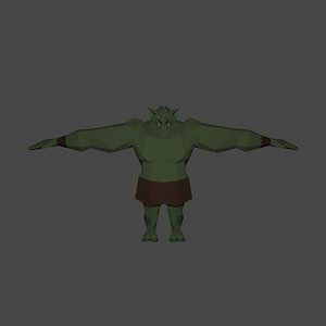 Lowpoly Troll Monster Game animations included Unity and UE4 Low-poly 3D model