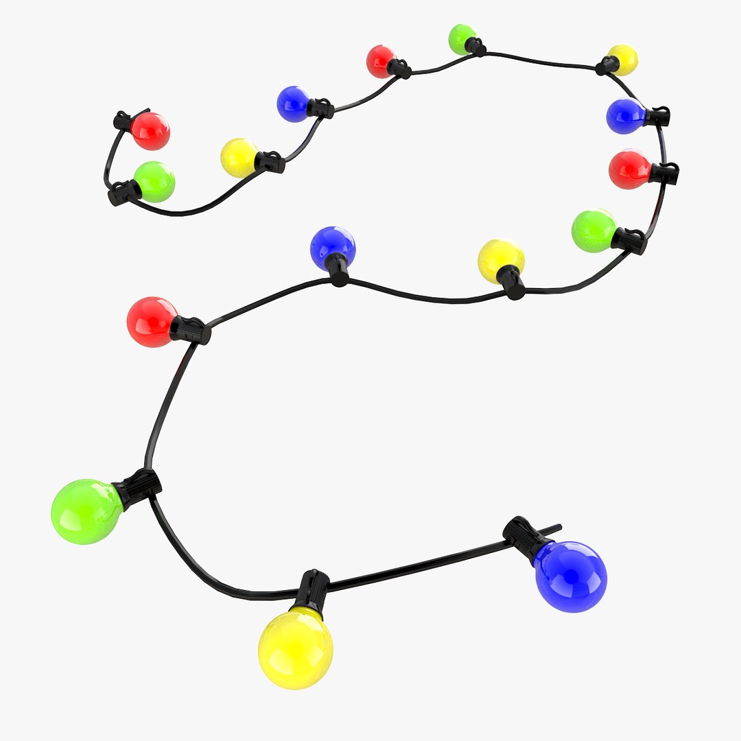large bulb string lights 3d max
