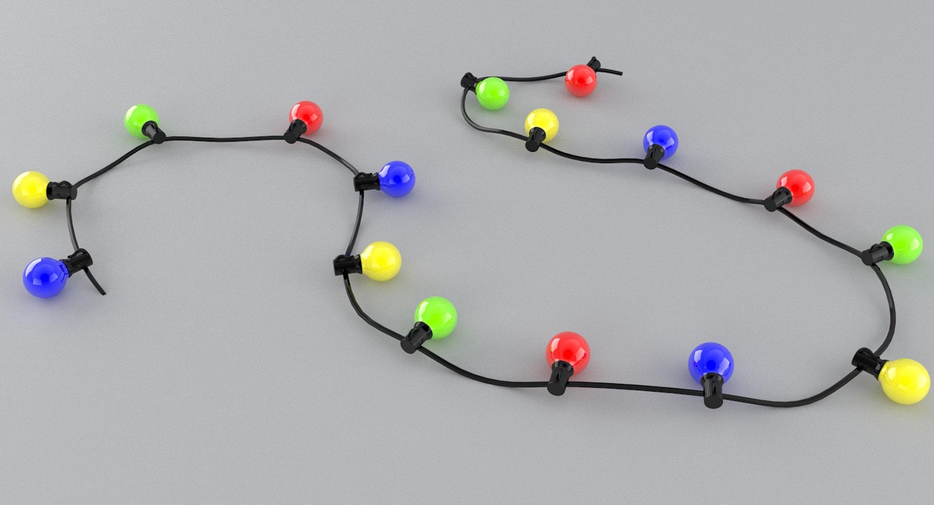 large bulb string lights 3d max