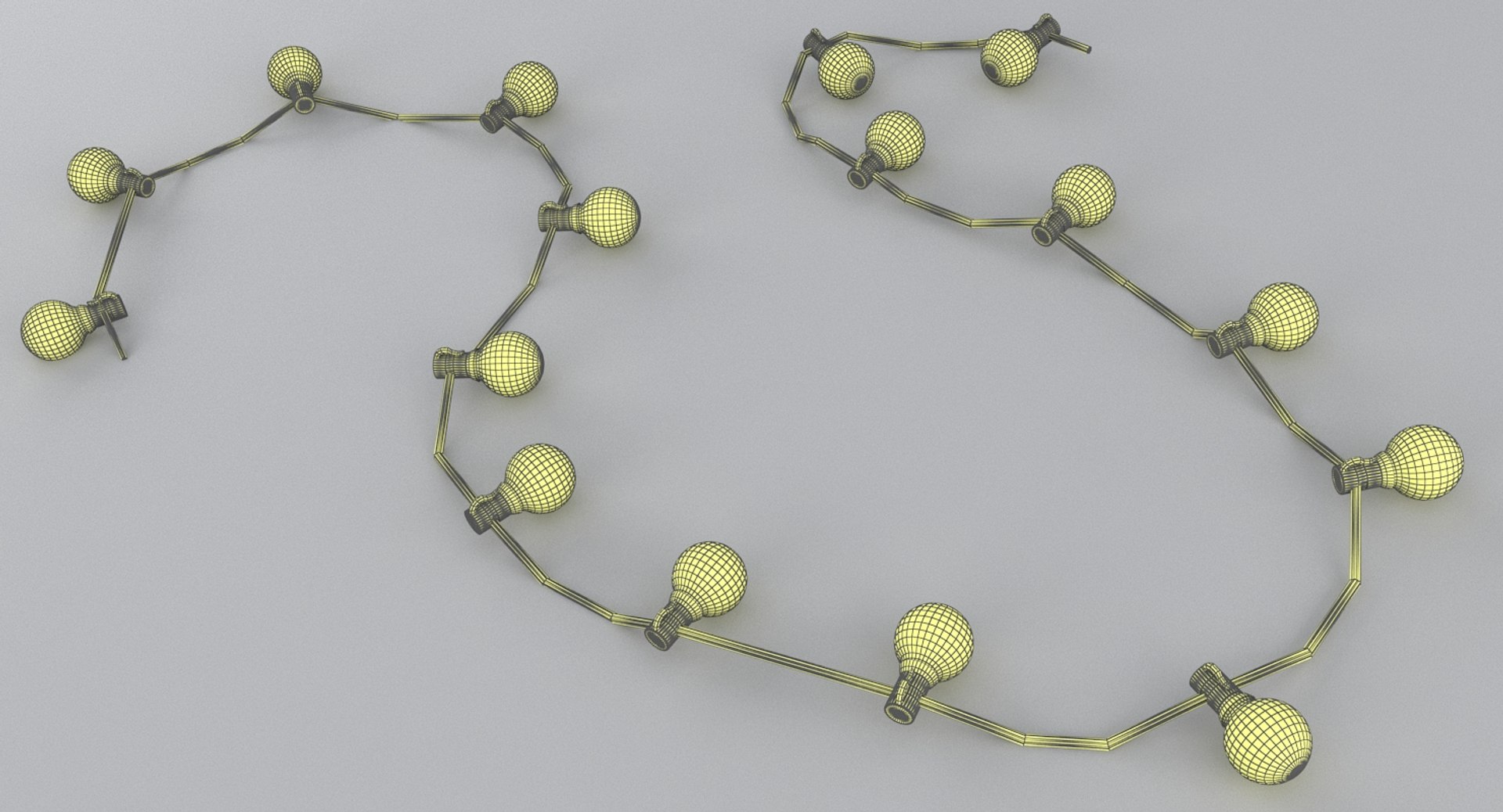 large bulb string lights 3d max