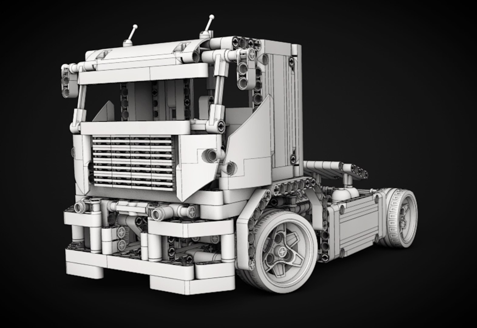 3d Model Of Race Truck Lego 8041