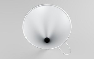 Stainless Steel Kitchen Funnel with Wire Handle and Rolled Rim