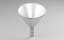 Stainless Steel Kitchen Funnel with Wire Handle and Rolled Rim