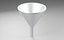 Stainless Steel Kitchen Funnel with Wire Handle and Rolled Rim