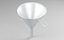 Stainless Steel Kitchen Funnel with Wire Handle and Rolled Rim