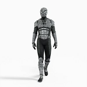 Spider-Armor MK I Rigged Animated Low-poly